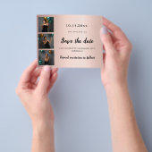 誕生日写真バラ神Save the Date チラシ (手)