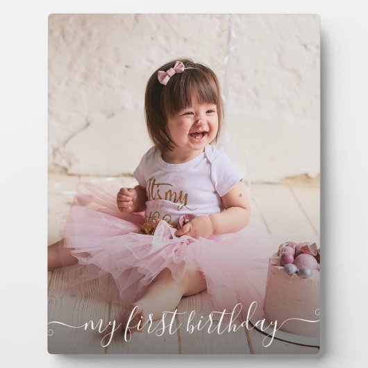 誕生日写真フレームイーゼルバックフレームレスフォト フォトプラーク (正面)
