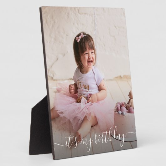 誕生日写真フレームイーゼルバックフレームレスフォト フォトプラーク (側面)