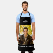 誕生日写真人神話のキッチンの伝説の名前 エプロン (着用した状態)