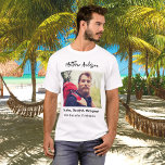 誕生日写真人神話の伝説の名前おもしろい Tシャツ<br><div class="desc">誕生日の男の子/男の子の自分の写真をパーソナライズして追加。パーソナライズして名前、年齢40と文字を追加。文字:男、神話、伝説。</div>