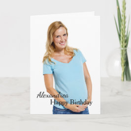 誕生日写真妊婦の妊娠中のマカスタムム カード
