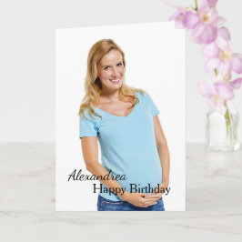 誕生日写真妊婦の妊娠中のマカスタムム カード