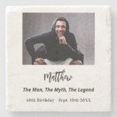 誕生日写真家の神話の伝説 ストーンコースター (正面)