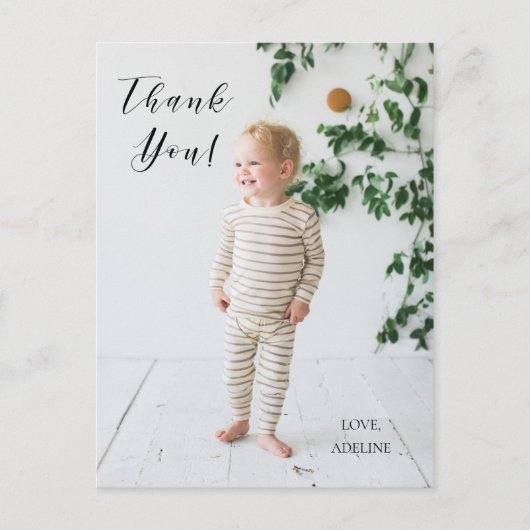 誕生日写真感謝ポストカード ポストカード (正面)