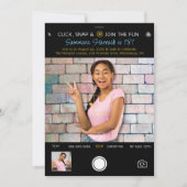 誕生日写真招待状のスナップショット 招待状 (正面)