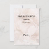 誕生日写真白フローラ エレガント サンキューカード (裏面)