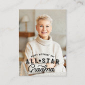 誕生日写真&オールスターおばあちゃん野球カード エンクロージャーカード (正面)