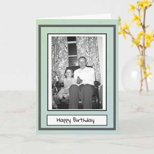 誕生日写真 カード (黄色い花)