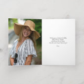 誕生日写真 |大学の年齢 箔グリーティングカード (内側レイダウン)