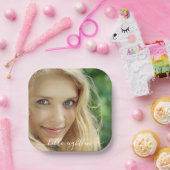 誕生日写真hello 18 18文字 ペーパープレート (パーティー)