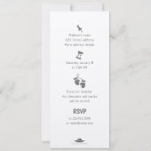 誕生日冬のおもしろいデンスロウの3つのクマCC1244 招待状 (裏面)