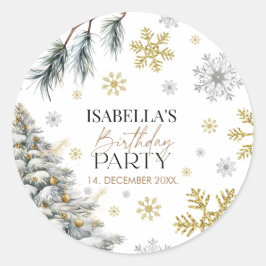 誕生日冬 ラウンドシール