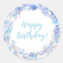 誕生日凍っていシール ラウンドシール