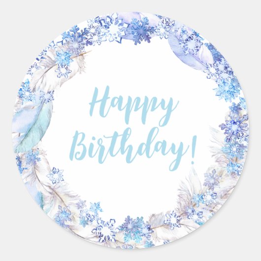 誕生日凍っていシール ラウンドシール (正面)