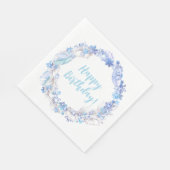 誕生日凍っていパーティナプキンス スタンダードランチョンナプキン (角)