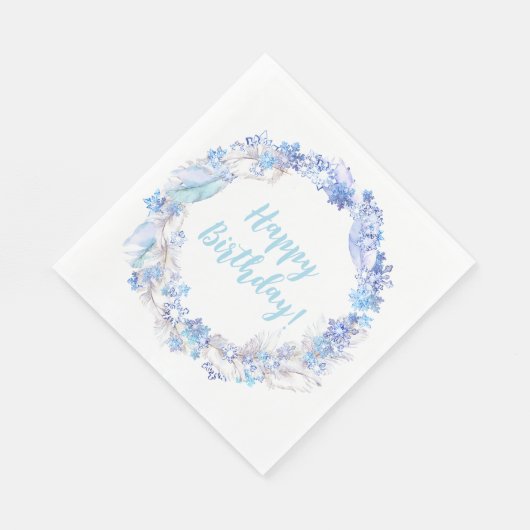 誕生日凍っていパーティナプキンス スタンダードランチョンナプキン (角)