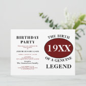 誕生日凡例名年ユーモア誕生日父 招待状 (スタンド正面)