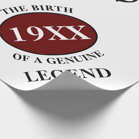 誕生日凡例年モノグラムイニシャル名父 ラッピングペーパー (角)