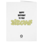 誕生日処方箋の巨大なカード (裏面)