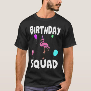 誕生日分隊かわいいフラミンゴBdayチームメンズウィメンズK Tシャツ