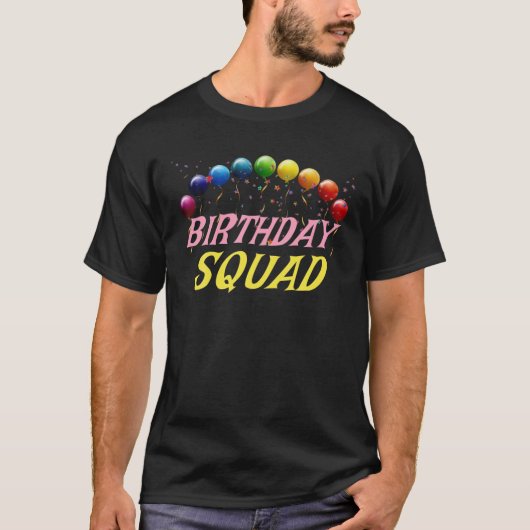 誕生日分隊マッチング家族グループ誕生日部品 Tシャツ (正面)