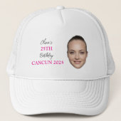 誕生日分隊顔の女性用贈りおもしろい物 キャップ (正面)