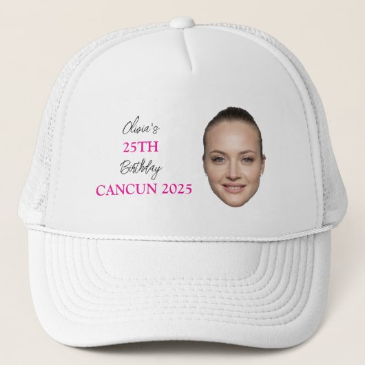 誕生日分隊顔の女性用贈りおもしろい物 キャップ (正面)