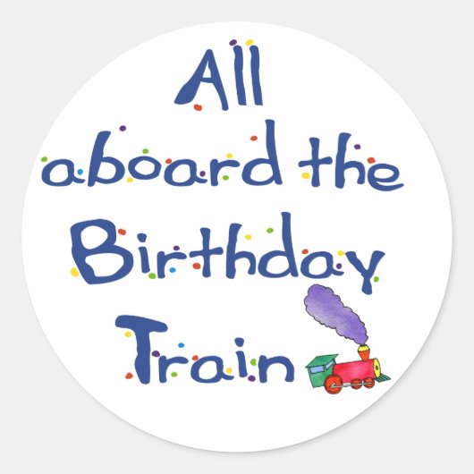 誕生日列車に乗って ラウンドシール (正面)