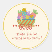 誕生日列車プレゼントシール ラウンドシール (正面)