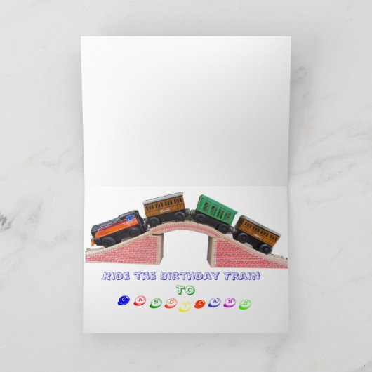 誕生日列車 カード (内部)