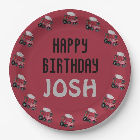 誕生日列車 ペーパープレート (正面)