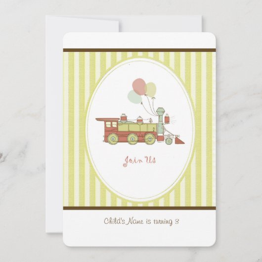 誕生日列車 招待状 (正面)