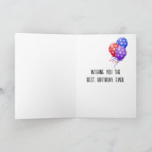 誕生日刺繍デイジーデザイン カード (内部)