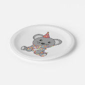 誕生日動物可愛いマウス子供へ誕生日パーティー ペーパープレート (アングル)