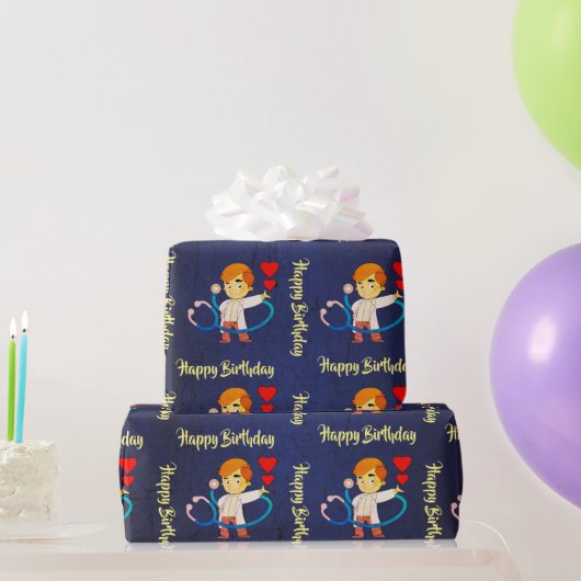 誕生日包装紙 ラッピングペーパー (パーティーギフト)