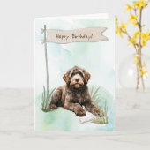 誕生日占いの下のポルトガル水犬種, カード (黄色い花)