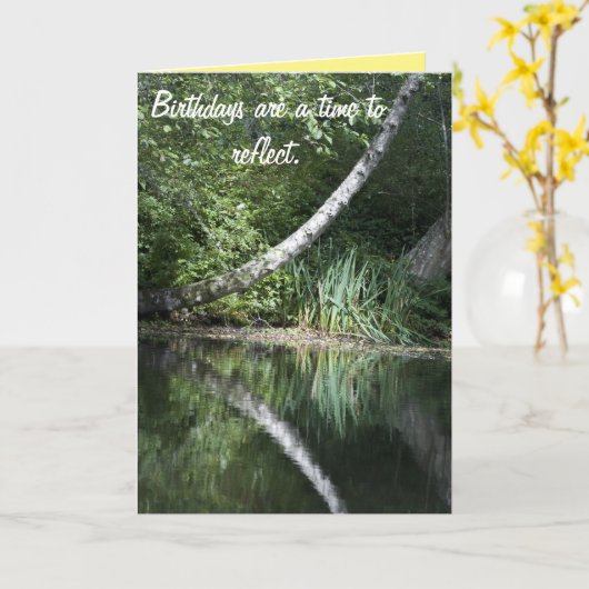 誕生日反射 カード (黄色い花)