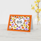 誕生日叔母は愛の紅葉 カード (黄色い花)