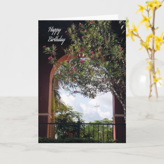 誕生日司祭カード カード (黄色い花)