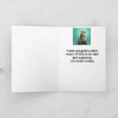 誕生日名前をカスタムするおもしろいオッター動物ユーモア カード (内部)