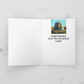 誕生日名前をカスタムするおもしろいピンテスト人鳥 カード (内部)