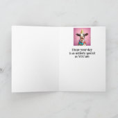 誕生日名前をカスタムするおもしろい牛 カード (内部)