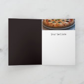 誕生日名前をカスタムするとピザ カード (内部)