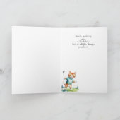 誕生日名前をカスタムするキャットゴルフ カード (内部)