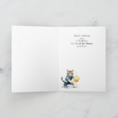 誕生日名前をカスタムするキャット遊のバレーボール カード (内部)