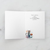 誕生日名前をカスタムするキャット遊ズバスケットボール カード (内部)