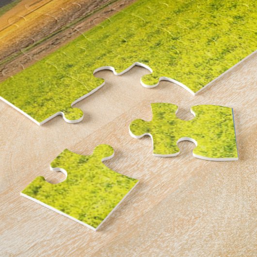 誕生日名前をカスタムするプレーリーフィールドファームランド ジグソーパズル (側面)