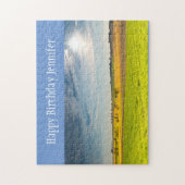 誕生日名前をカスタムするプレーリーフィールドファームランド ジグソーパズル (縦)