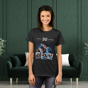 誕生日名age photo collage tシャツ